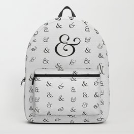 Ampersands Backpack | Pencil, Black And White, Letters, Drawing, Pattern, Font, Graphicdesign, Lettering, Typography, Typeface 