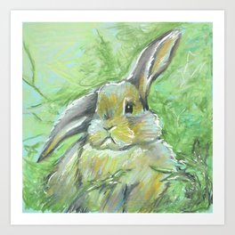 Bunny in the Grass Art Print