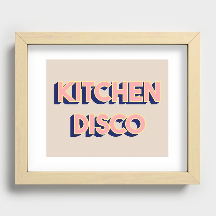 kitchen disco Recessed Framed Print