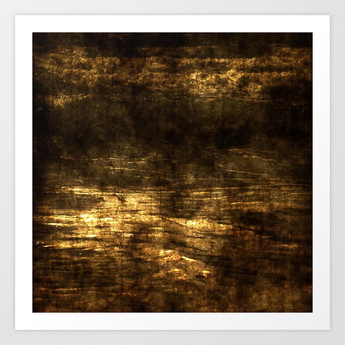 Loving the Waves series - Gold 2 Art Print