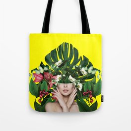 Fire on Flowers Tote Bag