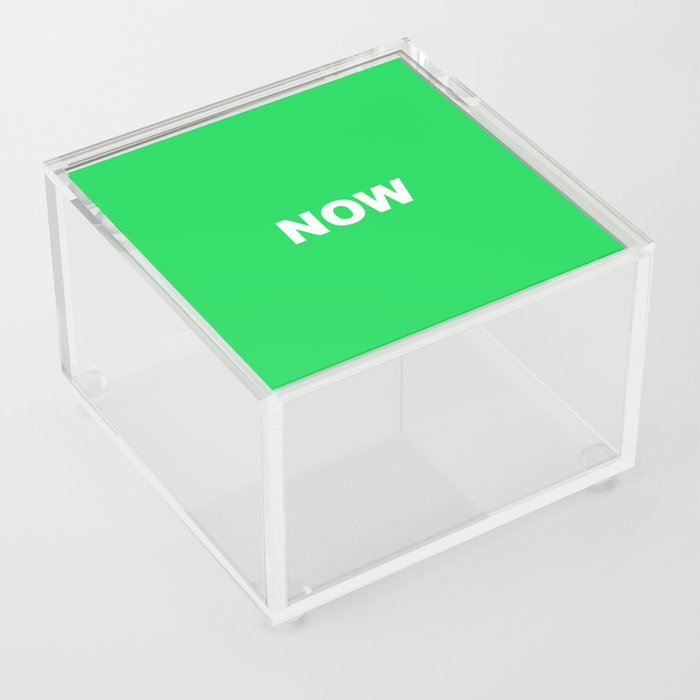 NOW BRIGHT FOREST GREEN COLOR Acrylic Box