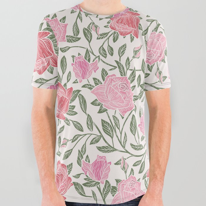 Pink and green graphic hot sale tees