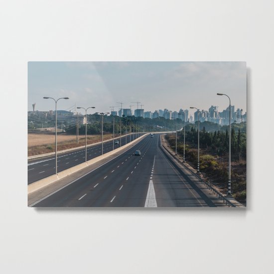 Natanya cityscape in early morning light Metal Print
