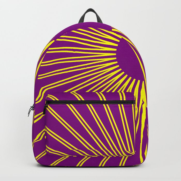 sun with purple background Backpack