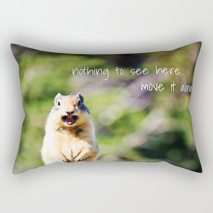 Angry Squirrel Has A Friend Rectangular Pillow