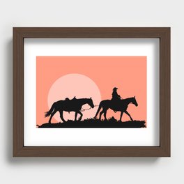 Western Sunset Recessed Framed Print
