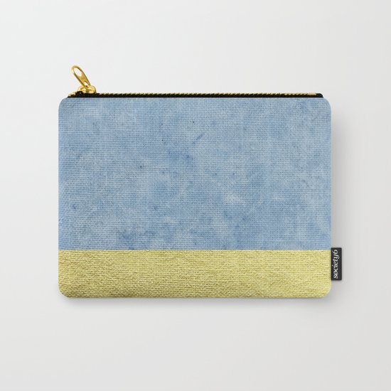 Royal blue and gold marble Carry-All Pouch