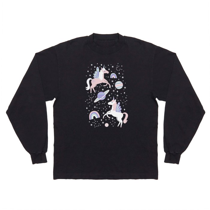 Candy Coated Space Unicorns Long Sleeve T Shirt