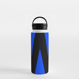Letter W (Black & Blue) Water Bottle