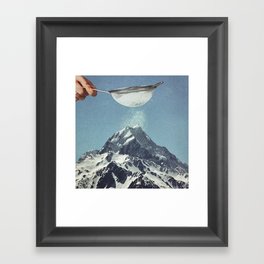 Sifted Summit II - Snow Sugar on Mountain Peak Framed Art Print
