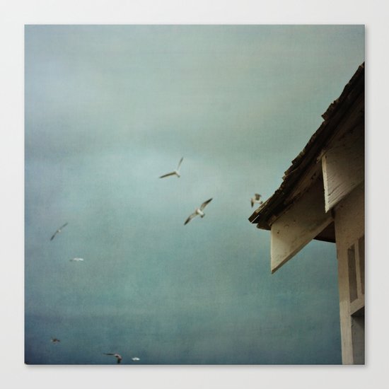 Little House by the Sea Canvas Print