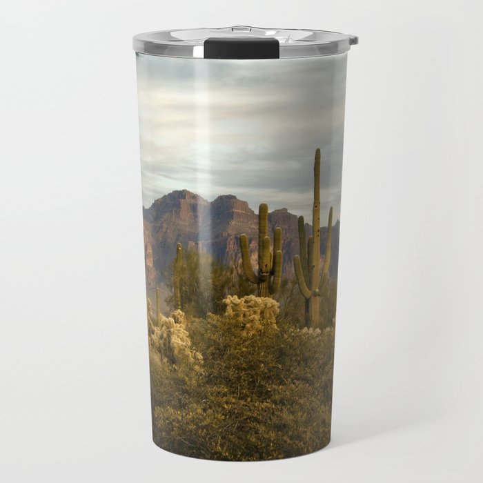 The Superstition Mountains Travel Mug