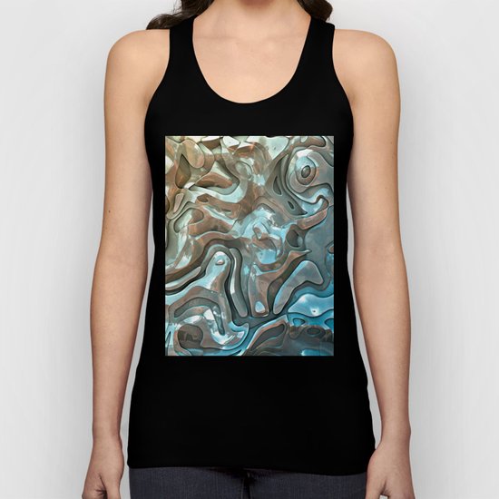Abstract Metallic Layers Unisex Tank Top