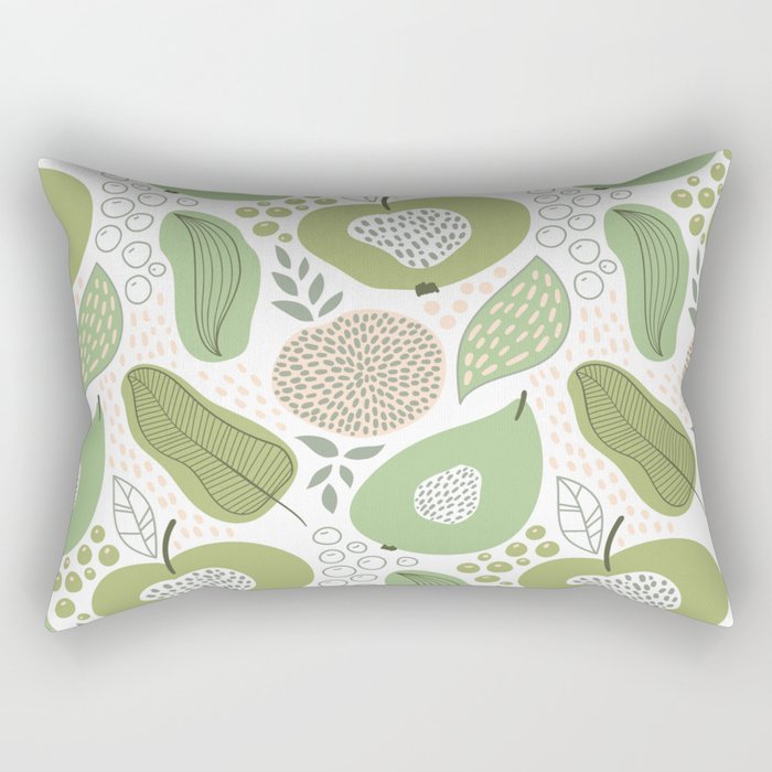 Abstract Peaches and Pears Rectangular Pillow