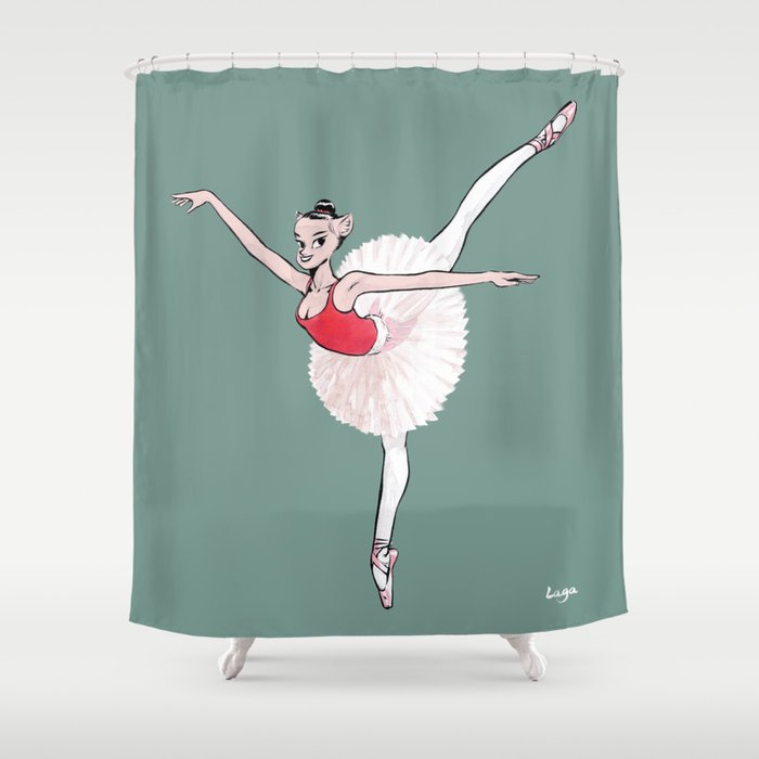 Coolnoodle Practice Ballet Shower Curtain By Lagazhang Society6