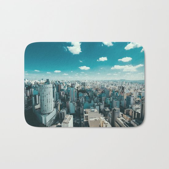 city blue 4 Bath Mat