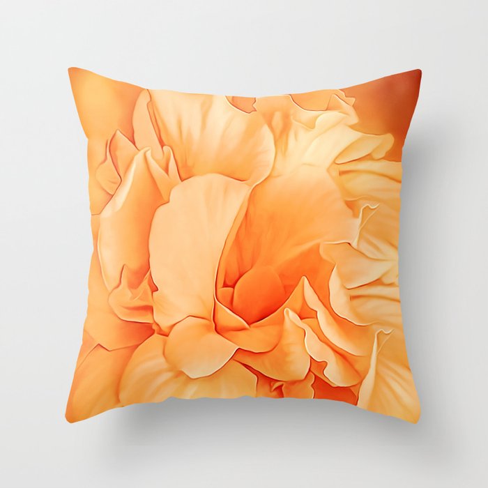 Hibiscus Rosa Double Petaled Yellow Throw Pillow