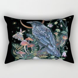 Moon Raven  Rectangular Pillow
