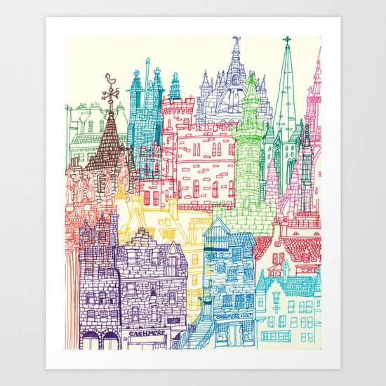 Edinburgh Towers Art Print