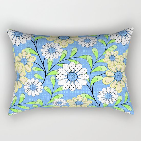 Bright floral pattern. Rectangular Pillow