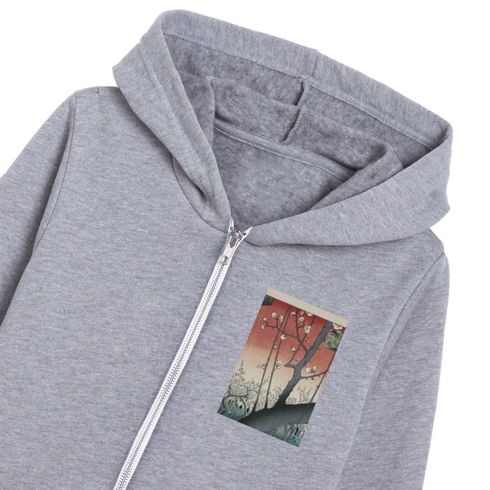 Hiroshige, The Plum Garden in Kameido Kids Zip Hoodie