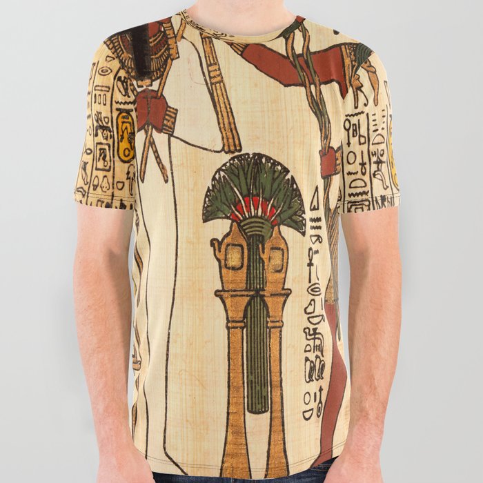 Egyptian Art  All Over Graphic Tee