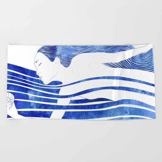 Water Nymph LXV Beach Towel