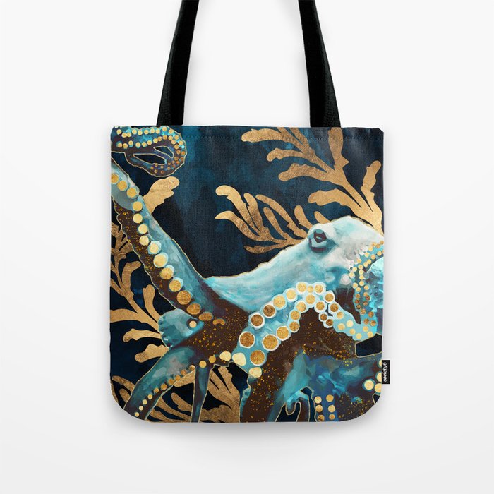 Indigo Octopus Tote Bag