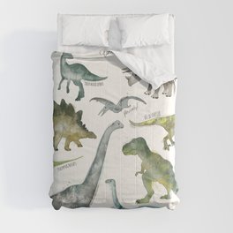 Dinosaurs Comforter | Children, Curated, Animal, Illustration, Drawing, Nature, Dinosaurs 