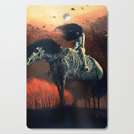 Untitled (Horse Rider), by Zdzisław Beksiński Cutting Board