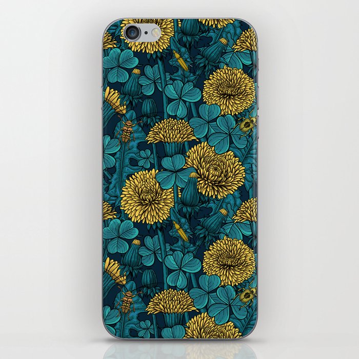 The meadow in yellow and blue iPhone Skin