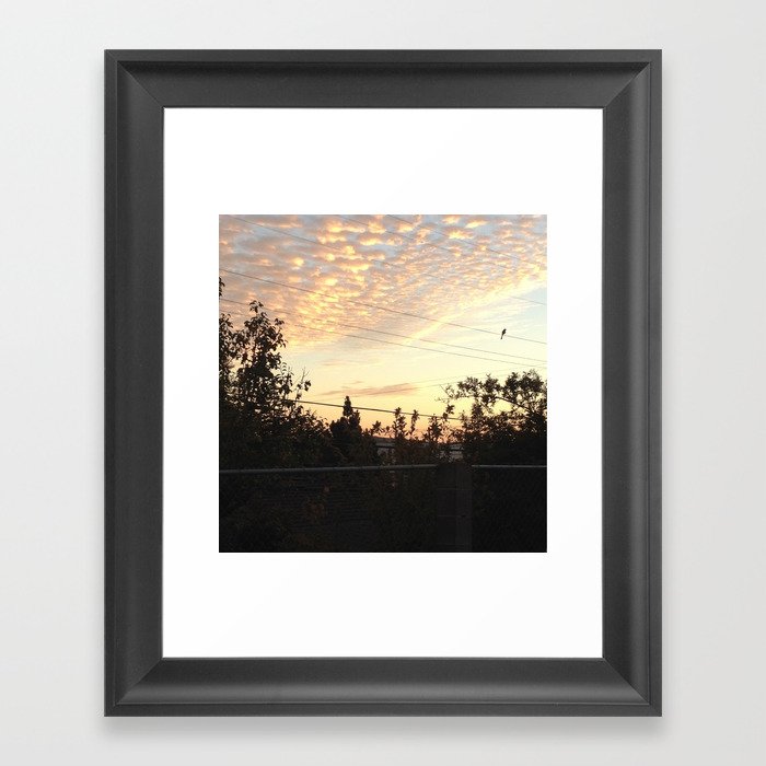 Sunset Bird in The California Sky Framed Art Print