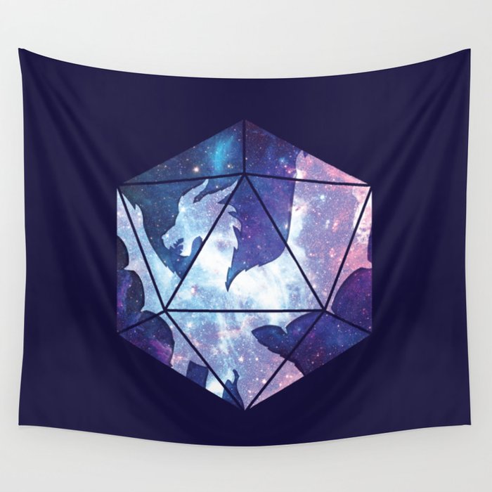 D20 Dragon Bright Soul Wall Tapestry