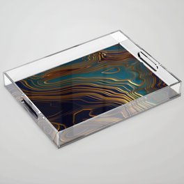 Peacock Ocean Acrylic Tray