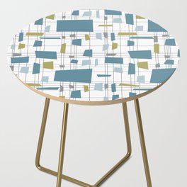 Retro Geometric Abstract Pattern Side Table
