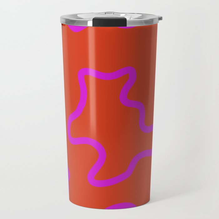 Howdy Vibrant Cow Spots in 70s style Travel Mug
