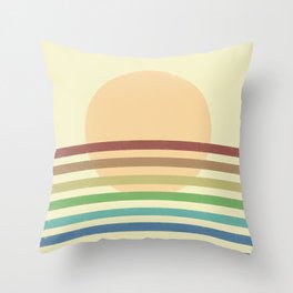 Rainbow Sunrise Throw Pillow