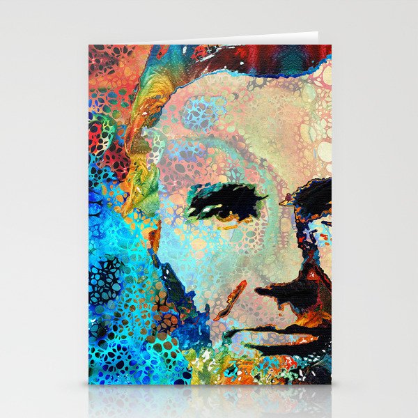Colorful Abe Lincoln - Mosaic Art - Sharon Cummings Stationery Cards