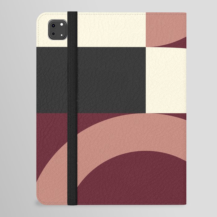 Abstract geometric arch circle colorblock 2 iPad Folio Case