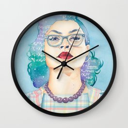 Katherine Johnson Hidden Figures Wall Clock | Katherinejackson, Tarajiphenson, Watercolor, Painting, Women, Nasa, 20Thcenturyfox, Handpainted, Portrait, Pencil 