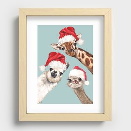 Christmas Animals Gang Recessed Framed Print