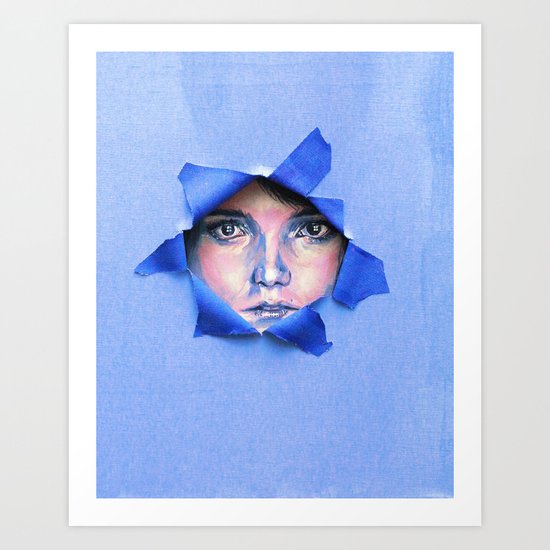 Through the window Art Print