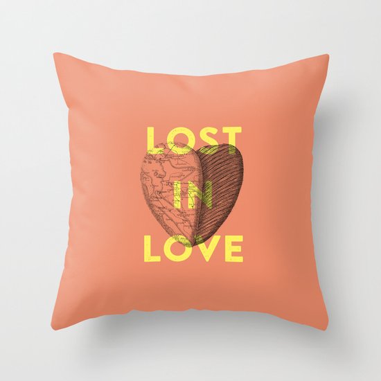 Lost in love Throw Pillow