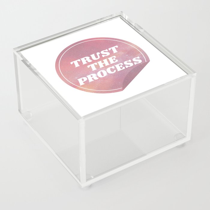 Trust The Process Quote Acrylic Box