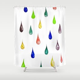 Raindrops V3 Shower Curtain
