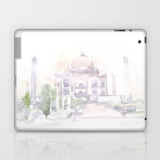 Watercolor landscape illustration_India - Taj Mahal Laptop & iPad Skin