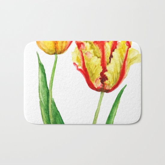two tulips Bath Mat