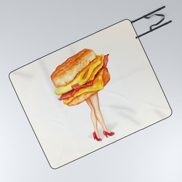 Bacon Egg & Cheese Pin-Up Picnic Blanket