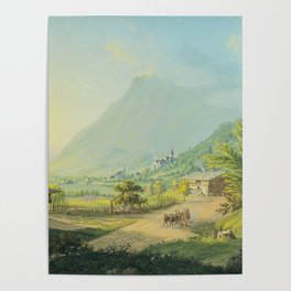 Johann Heinrich Bleuler d. J. - Wimmis, a view from the North Poster
